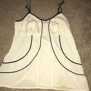 Cream and black Lauren Conrad tank.